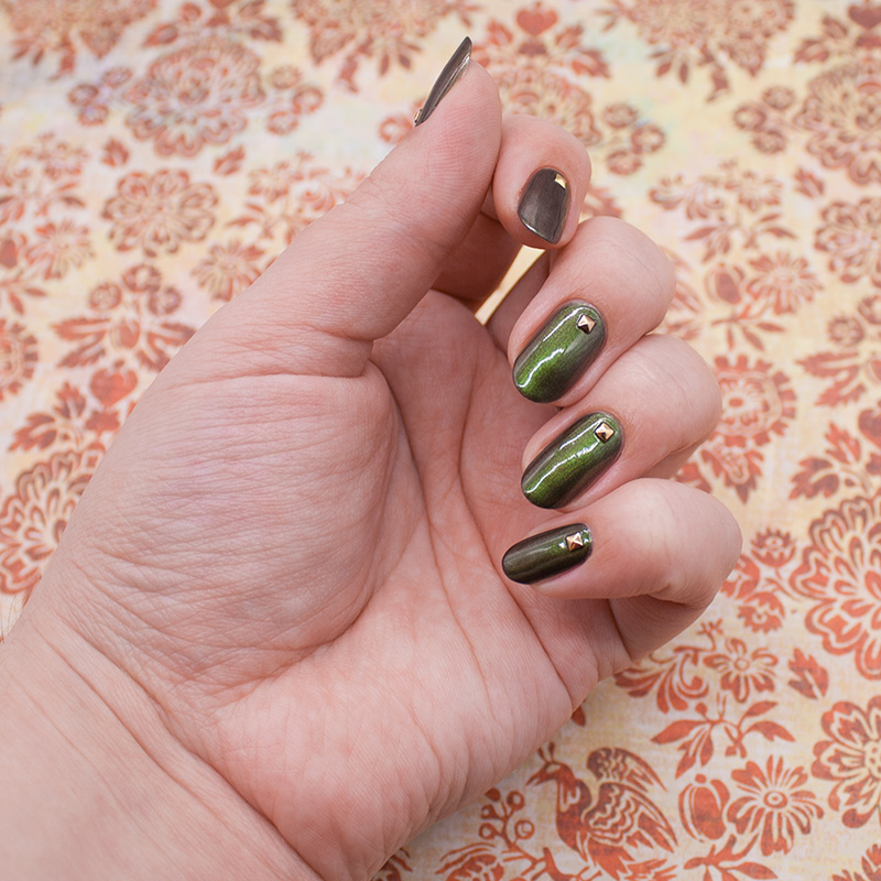 opi - green on the runway, декор с али